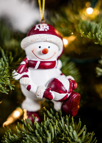 Texas A&M Lazeredge Wooden Snowflake Ornament