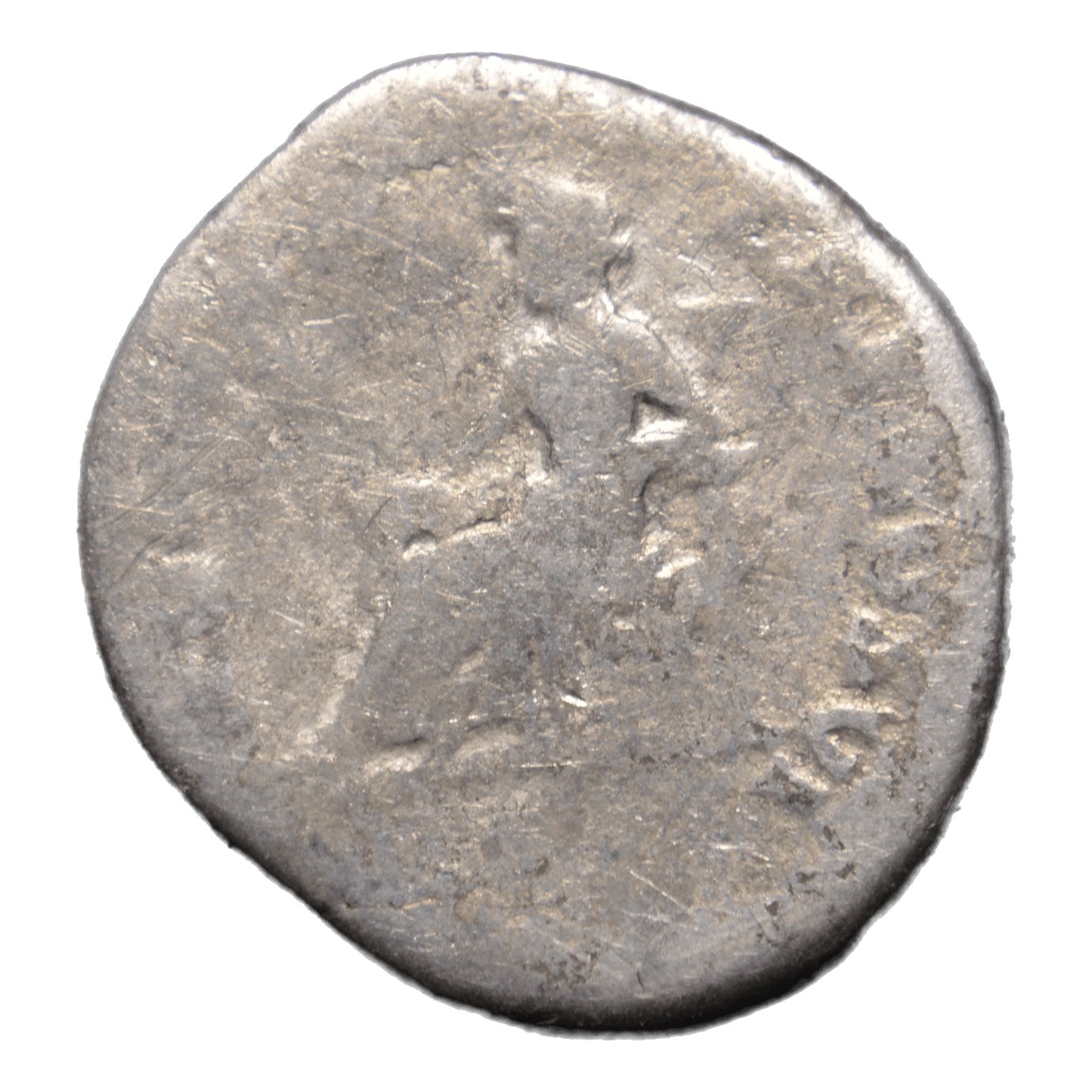 Vespasian 69-79AD - Rome. AR Denarius - Sol on Column