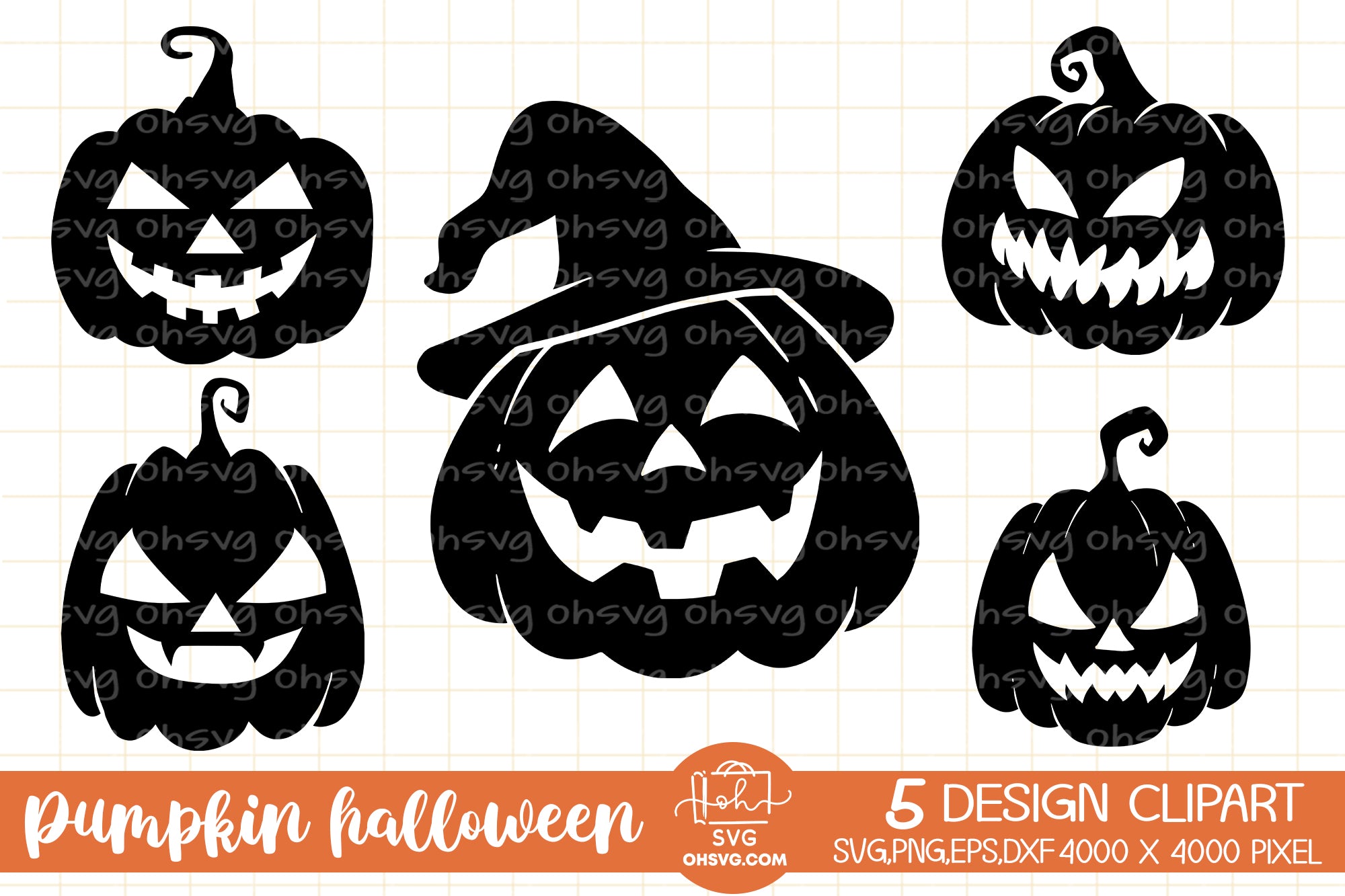 Halloween Pumpkin Sublimation Bundle SVG