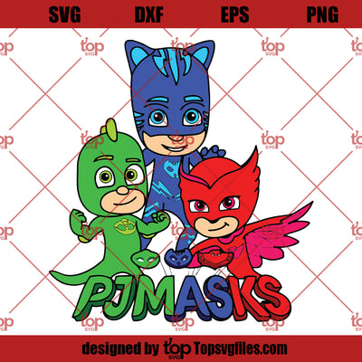 PJ Masks SVG, PJ Heroes Masks SVG PNG DXF Cut Files For Cricut - ohsvg