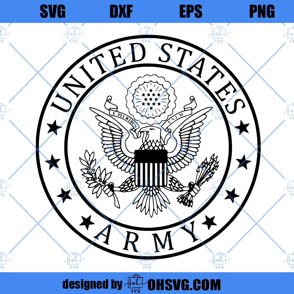 U S Army Eagle Logo Standard Army Seal Digital Vector Ai Svg Pn Ohsvg