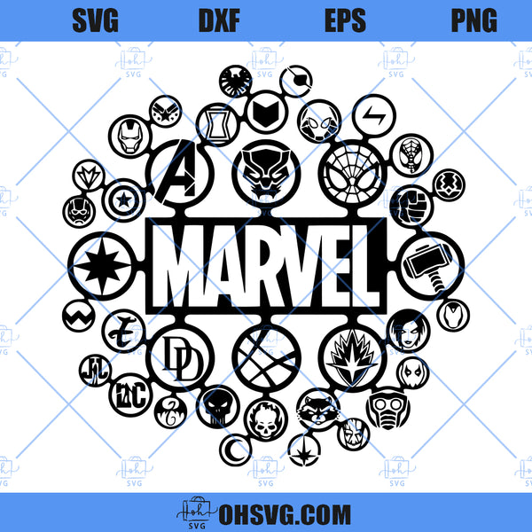 Superhero Logo SVG, Avengers Logo Marvel SVG, Avengers Team SVG, Aveng ...