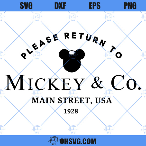 Mouse & Company SVG, Please Return To Mickey & Co. Main Street USA 192 ...