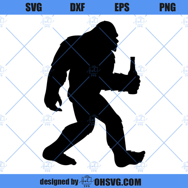 Bigfoot With Beer Bottle SVG, Big Foot SVG, Bigfoot Drunk SVG, Yeti SV ...