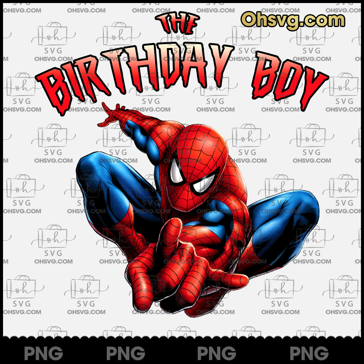 Spiderman PNG, The Birthday Boy PNG, Spiderman PNG, Spiderman Red Suit -  ohsvg