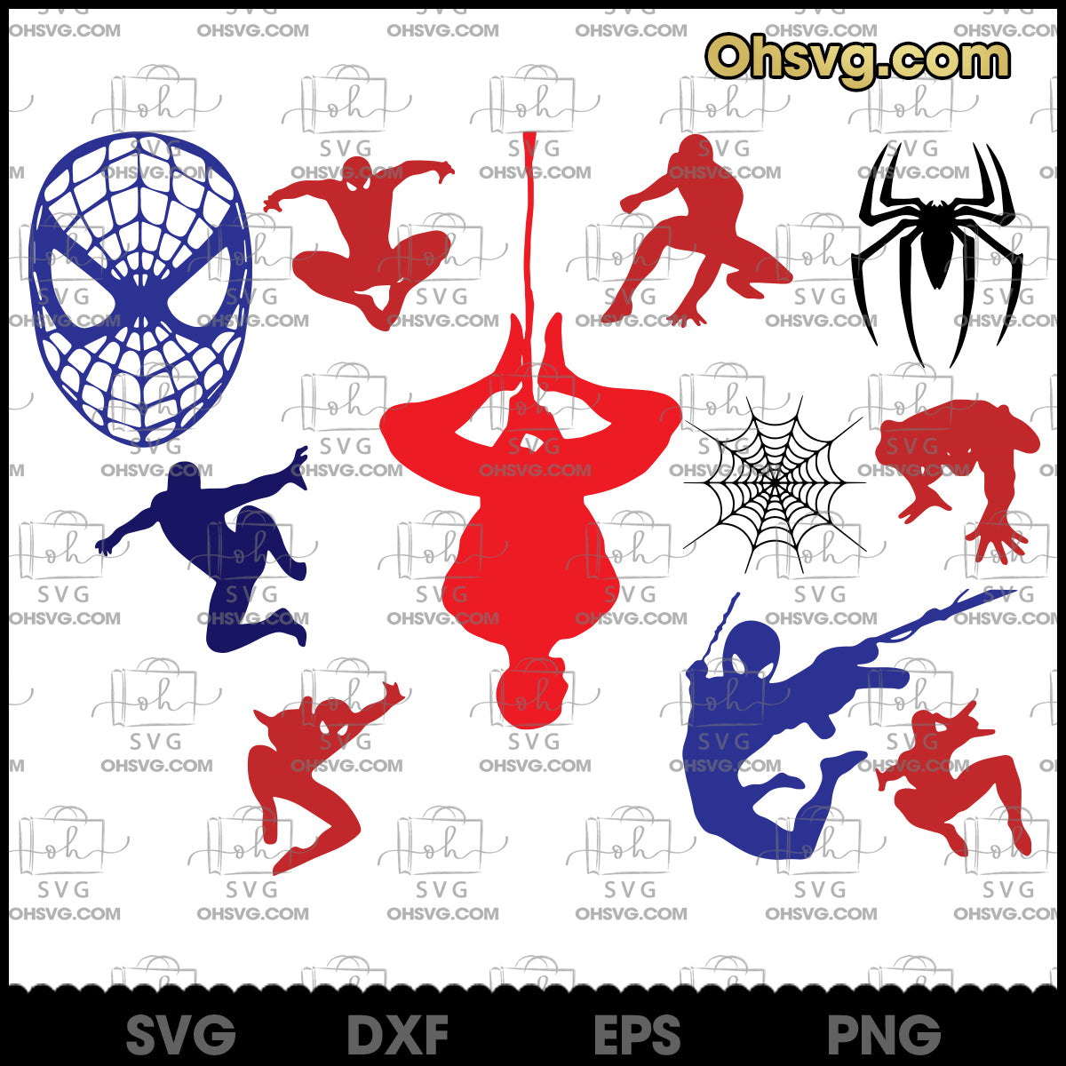 Spiderman SVG, Spider Man Bundle SVG, Spiderman Logo SVG, Vector Clipa -  ohsvg