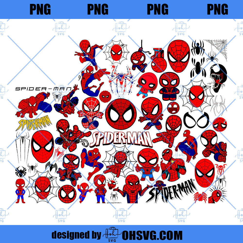 Spiderman Bundle PNG, Avengers PNG, Superhero PNG , Spiderman Logo, Sp -  ohsvg