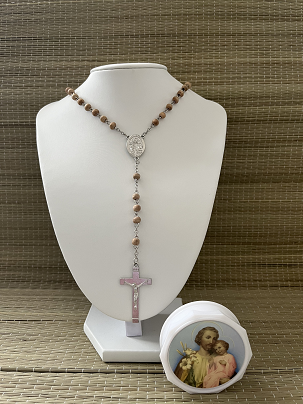 St. Joseph Lily bead Rosary (scented)/Rosario con cuentas de lirio de –  casadeorula