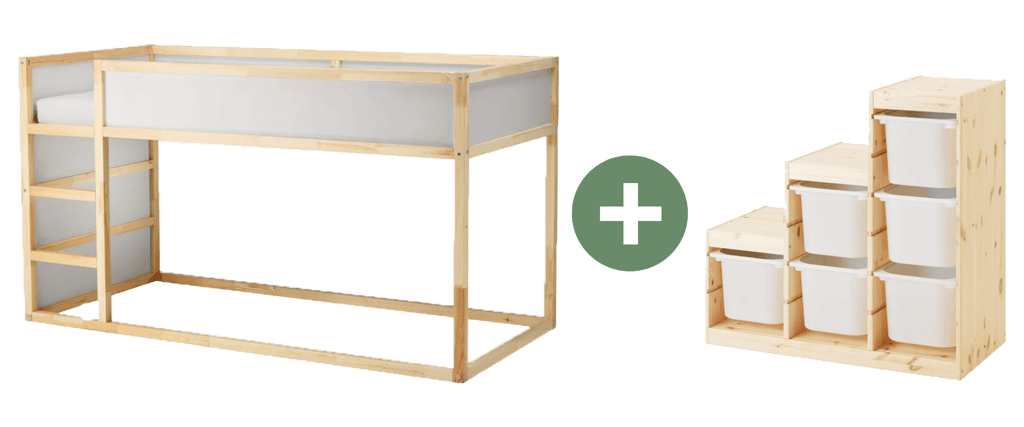 IKEA Kura Bett mit IKEA Trofast wird zur IKEA Kura Treppe