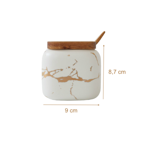 PITÉ ~ Marble effect spice jar