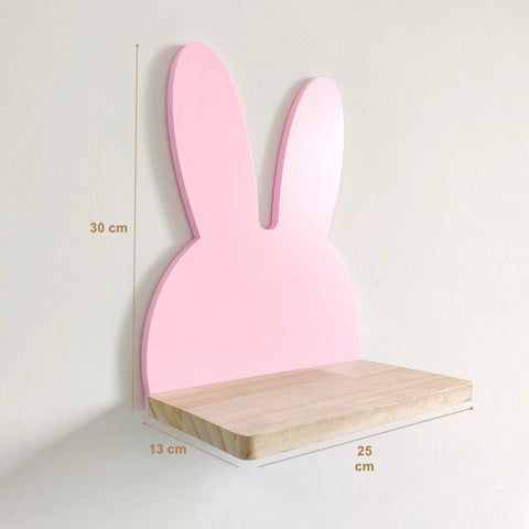 Dimensions of the wooden rabbit children's shelf ~ BUNNY
