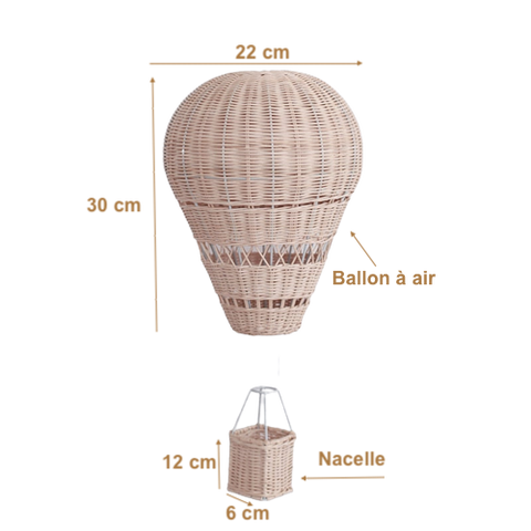 Dimensions L’ENVOL ~ Decorative hot air balloon