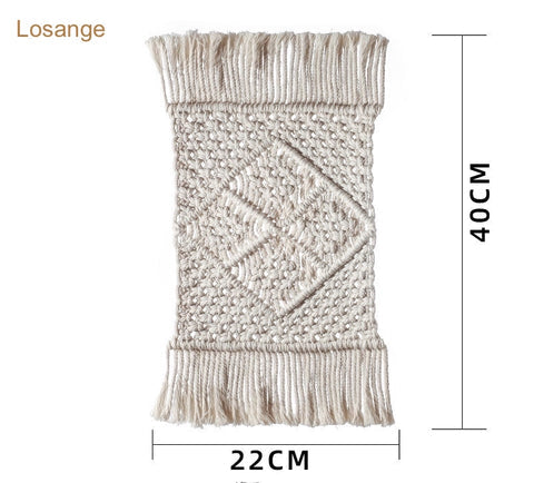 dimensions napperons en macramé 6 styles ~ BOHEME-CHIC