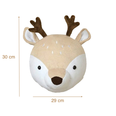 Image showing the dimensions of a 3D Deer Wall Décor
