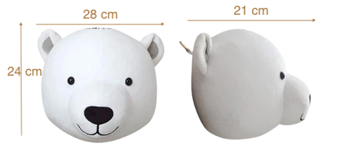white bear plush dimensions
