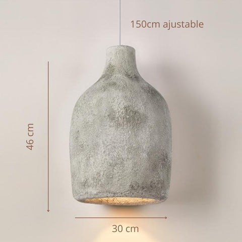 luminaire suspendu gris dimensions Hauteur 46 cm - Diamètre 30 cm