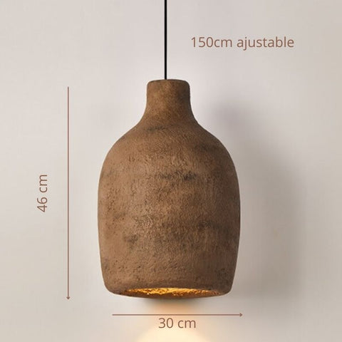 luminaire suspendu marron dimensions Hauteur 46 cm - Diamètre 30 cm
