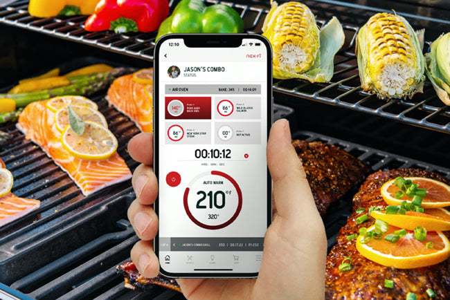 Control the Oakford Pellet Smoker with the new Nexgrill App.