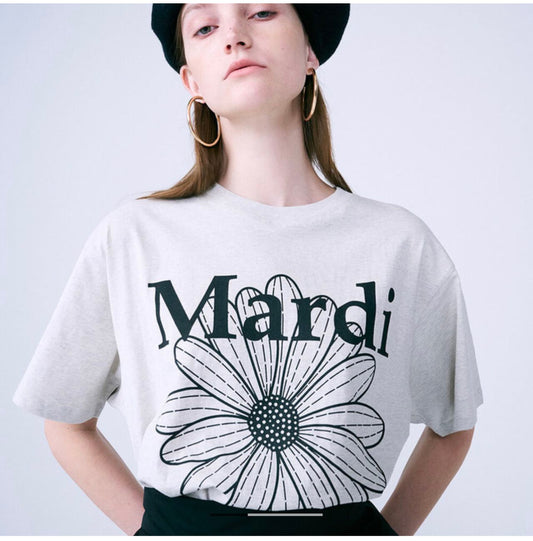 Mardi Mercredi Black-Cream TSHIRT FLOWERMARDI(Instock) – Kelly Designs