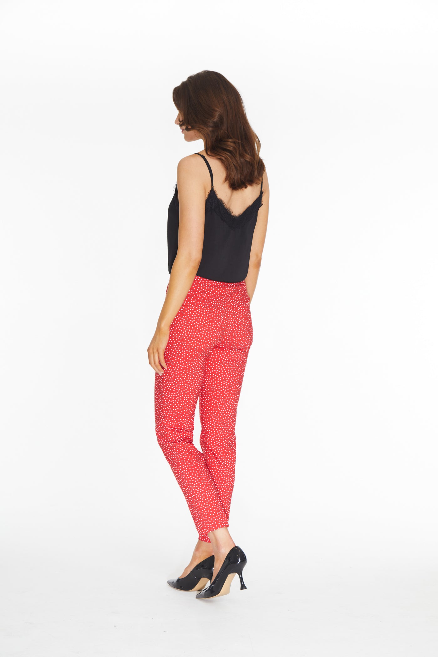 Pull-On Ankle Pant - Red Print