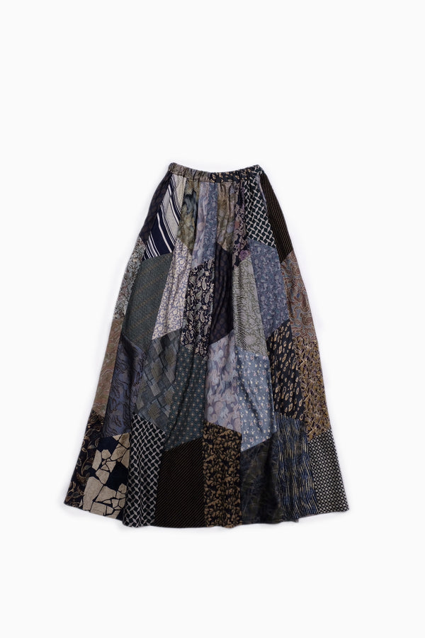 MALION vintage Tie patchwork skirt | myglobaltax.com