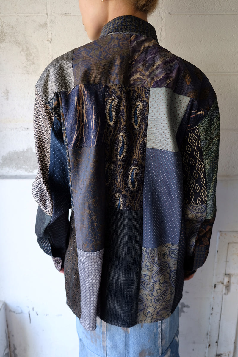 MALION vintage tie patchwork shirt 大特価放出！ - mkssolar.com.br