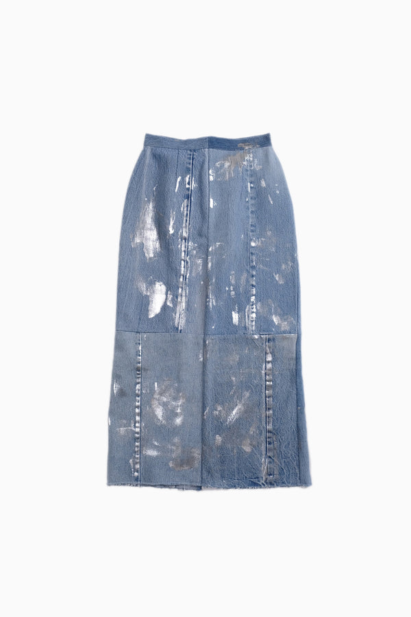 MALION vintage♢2way denim long skirt-