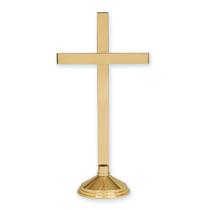 Altar Cross | Three Step Base | Brass | 24 inch