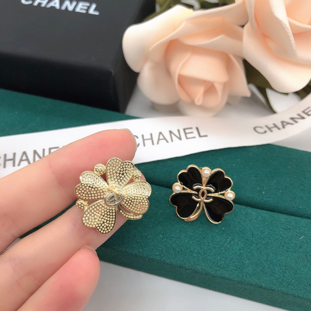 black clover earrings chanel