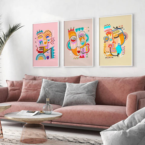 A collection of 3 abstract art prints available at a convenient bundle price, with a variety of framing options