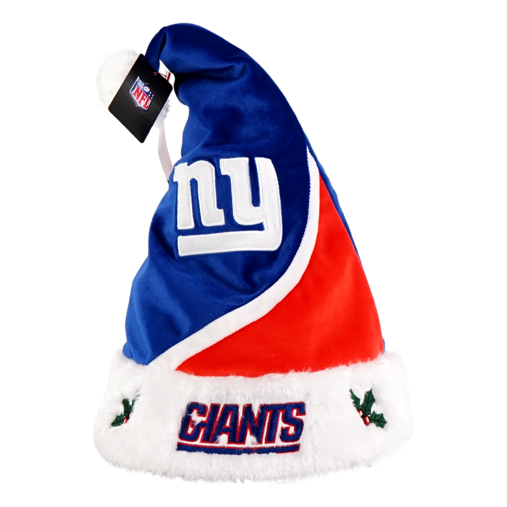 NEW YORK Giants PLUSH EMBROIDERED SANTA CHRISTMAS Hat Forever Collectibles  NEW