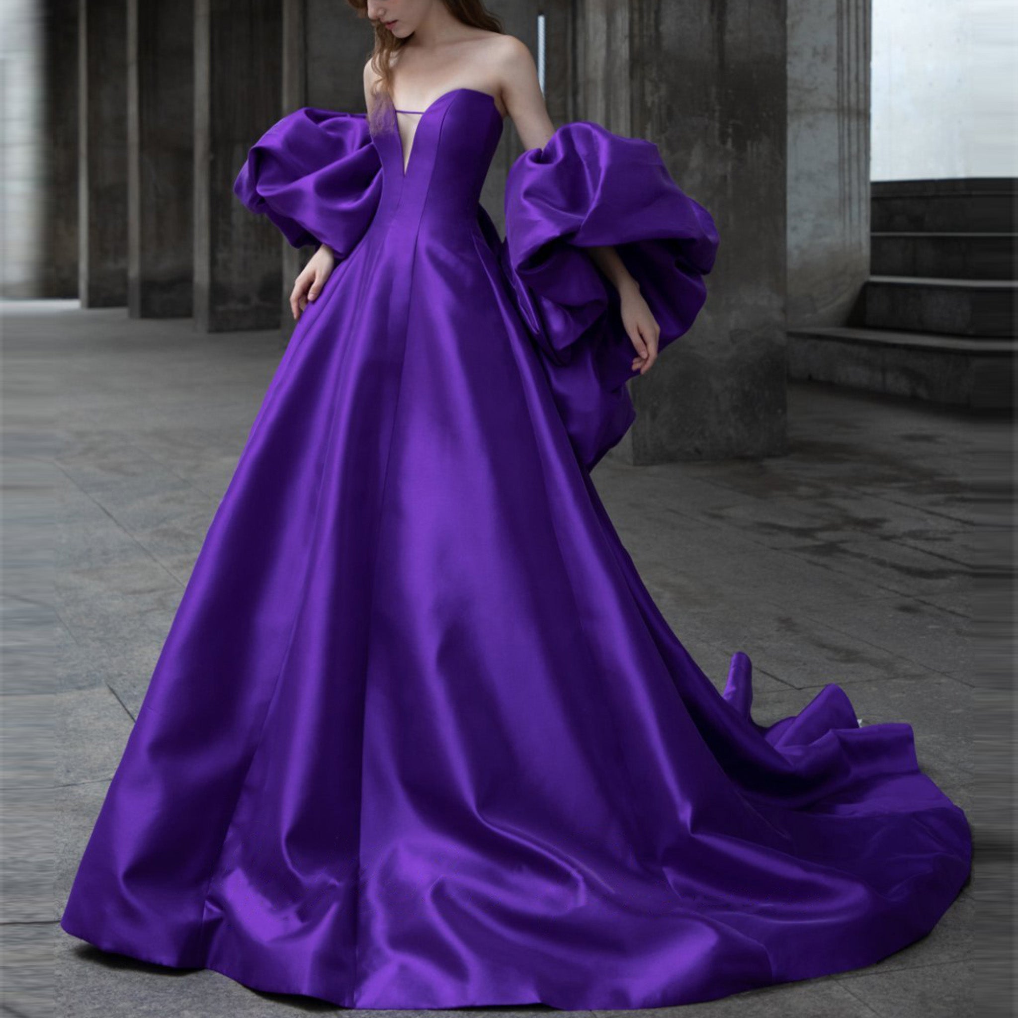 robe de mariée violette