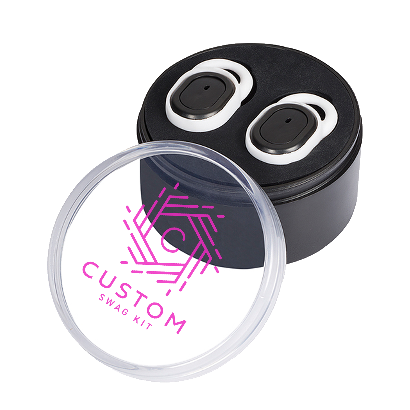Wireless In-Ear Buds in Round Case
