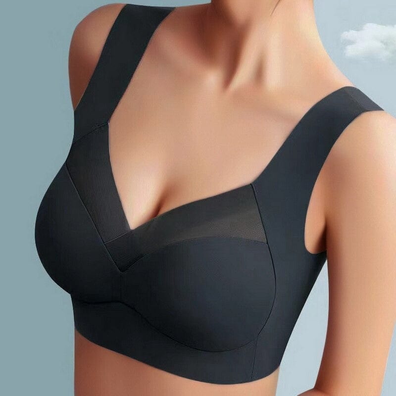 Lolmot Women's Comfortable Non Padded Wireless Plunge T-Shirt Bra Wire Free  Solid Color Adjustable Strap Everyday Bra for Small Boobs 