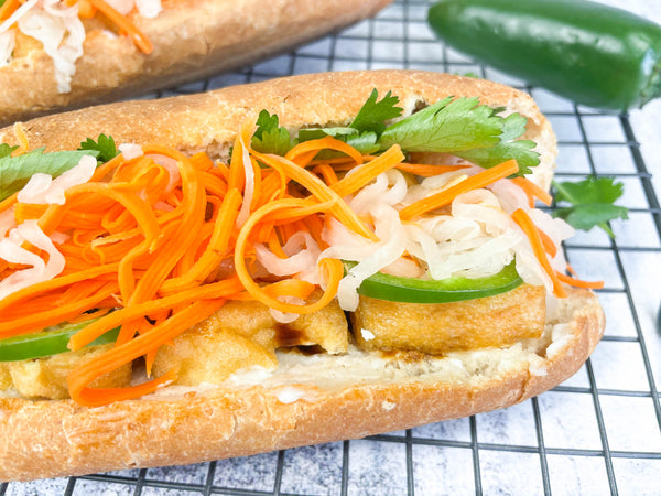 Quick And Easy Tofu Bánh Mì Sandwich – Hella Phat Vegan