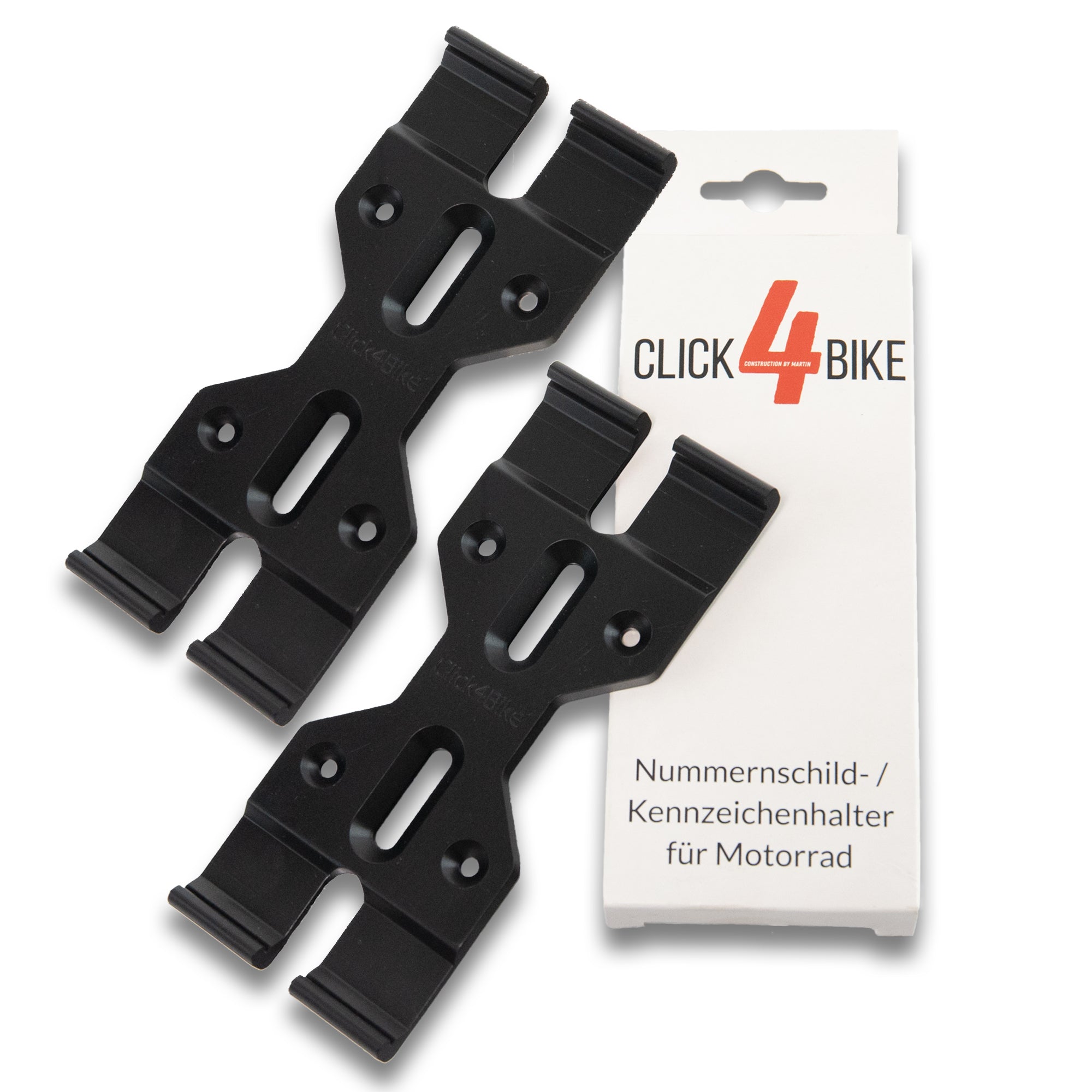 Click4Bike Mofa/ E-Velo Rahmenlose Nummernschildhalter (3D-Druck)