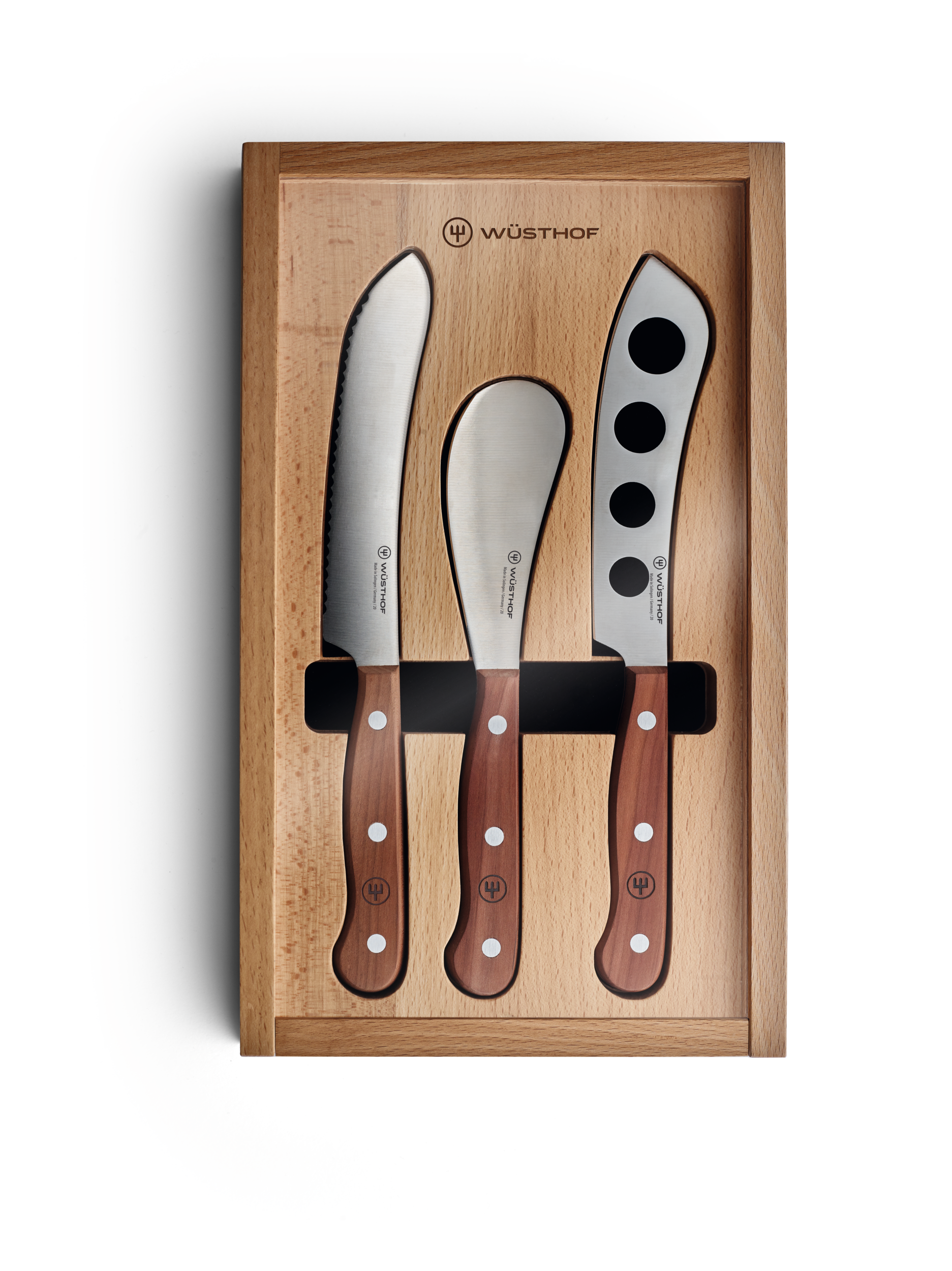 Wusthof 3 Piece Charcuterie Set with Plum Wood Handles