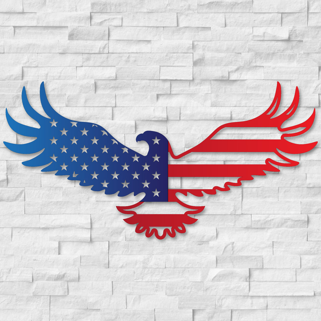 American Flag Eagle USA High Quality Metal Magnet 8 x 12 inches 8979