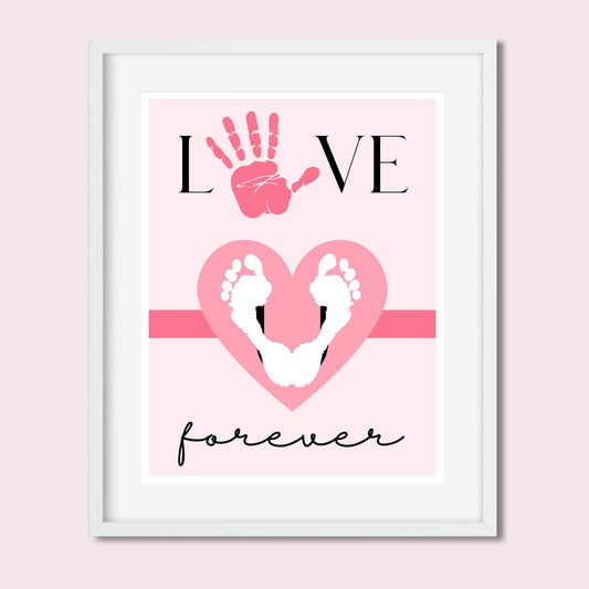 DIY Love Hand & Foot Print Sign