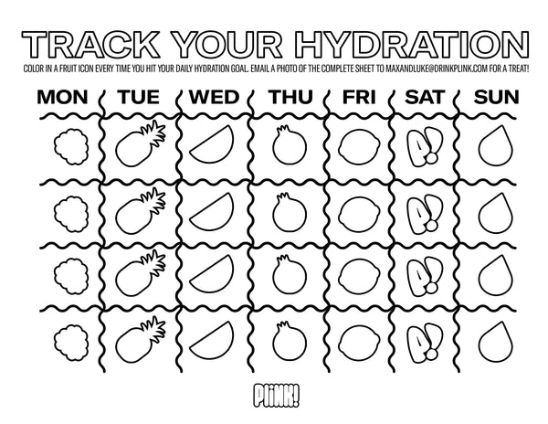 Free Download Printable Hydration Tracker Calendar Worksheet