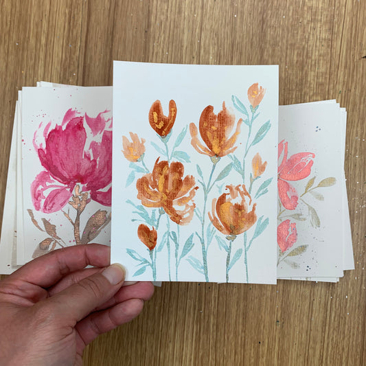 Original Loose Floral Watercolor Postcards (Set of 3): Surprise Me! – The  Wilde Flores