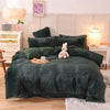 Solid Color Long Plush Shaggy Bedding Set Luxury Winter Warm Fluffy Faux Fur Soft Duvet Cover Bed Sheet Set with Pillowcases - www.rovinas.com