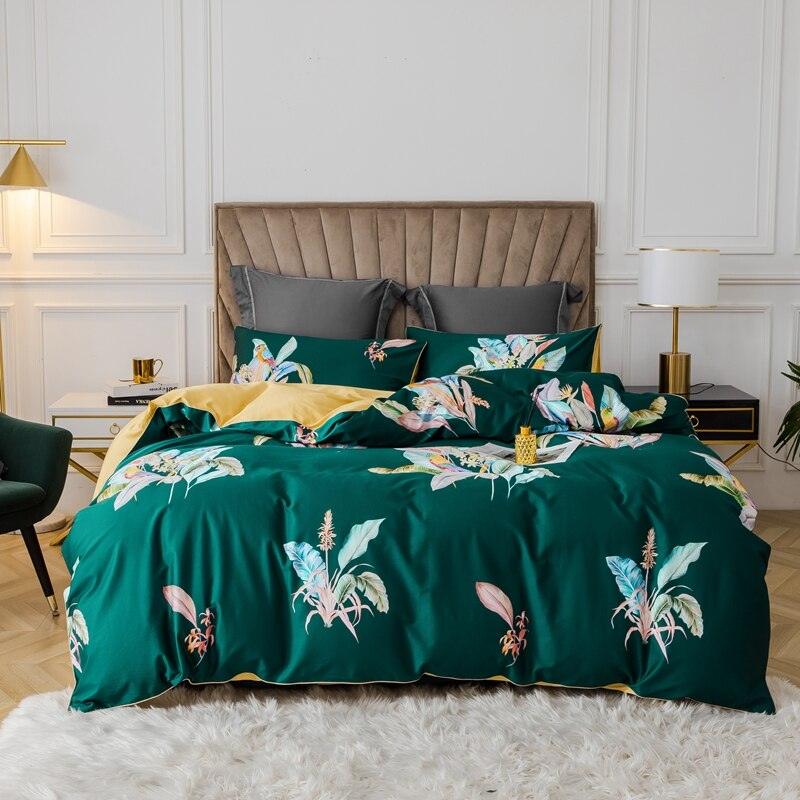 European Style Palace Digital Printing 600TC Egyptian Cotton Bedding Sets Duvet Cover Pillowcase Flat Sheet Luxury Queen King#sw - www.rovinas.com
