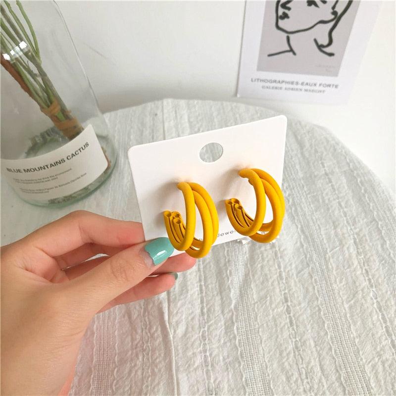 Irregular Geometric Metal Asymmetric Stud Earrings 2021 New Simple Retro Fashion Joker  Earrings Women Jewelry, Gift Accessories - www.rovinas.com