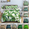 Load image into Gallery viewer, Luxury Tropical Leaves Pattern Comforter Bedding Set Green Duvet Cover Set King Queen Full Twin Size Bed Set Quilt Cover 2/3pcs - www.rovinas.com
