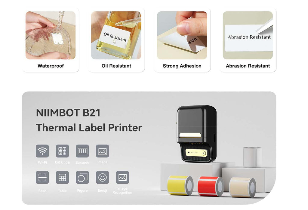 Niimbot Https://Www.youtube.com/Watch?V=Xk_Ty-Xj4Ts Effortlessly Organize Your Space With Precision And Style. This Compact And Versatile Label Maker Offers Seamless Printing Of Customized Labels For Home, Office, Or Industrial Use. Explore Our Collection And Bring Efficiency To Your Labeling Tasks Today! &Lt;H5&Gt;We Also Provide International Wholesale And Retail Shipping To All Gcc Countries: Saudi Arabia, Qatar, Oman, Kuwait, Bahrain.&Lt;/H5&Gt; Niimbot B21 Niimbot B21 Label Maker Portable Thermal Label Printer - Black