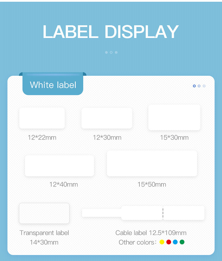 Transparent Label Tape for D11, D110, D101 14x30mm-195pcs Clear Yellow