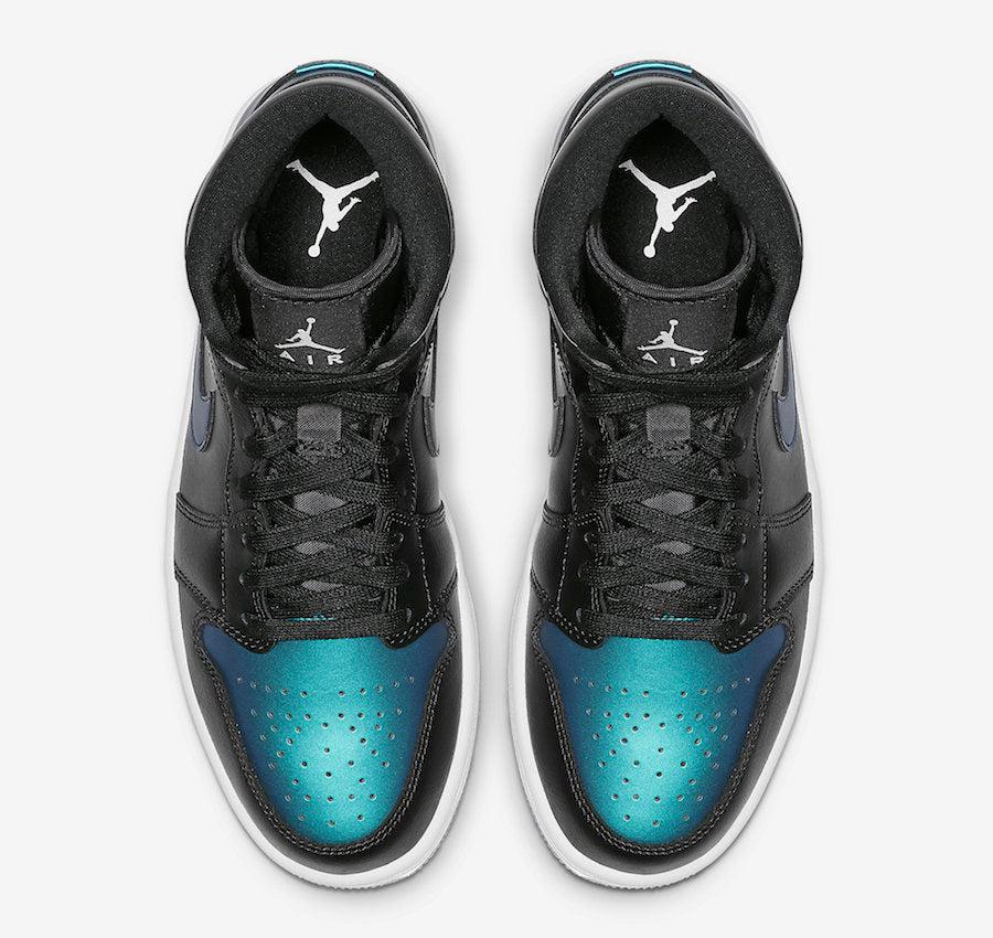 black iridescent jordans