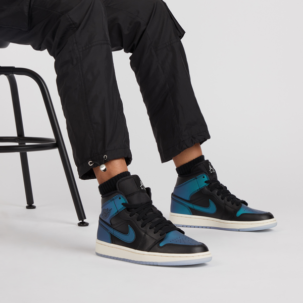 black iridescent jordans