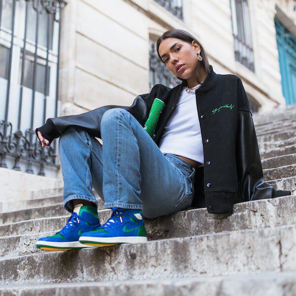 aleali may x jordan 1 zoom comfort green royal blue